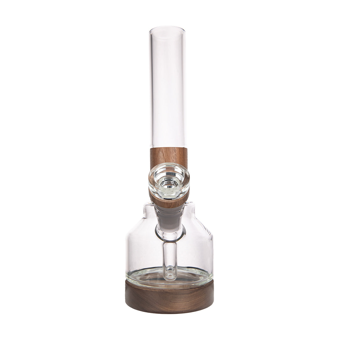 MJ Arsenal Palisade Water Pipe with clear borosilicate glass and 14mm joint, front view