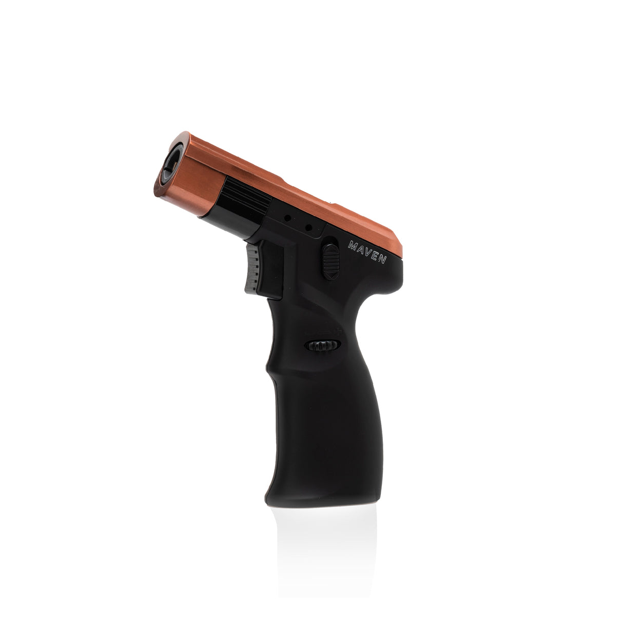 Maven Torch Model K Handheld Torch in Dual-Tone with Windproof Adjustable Flame - Side View