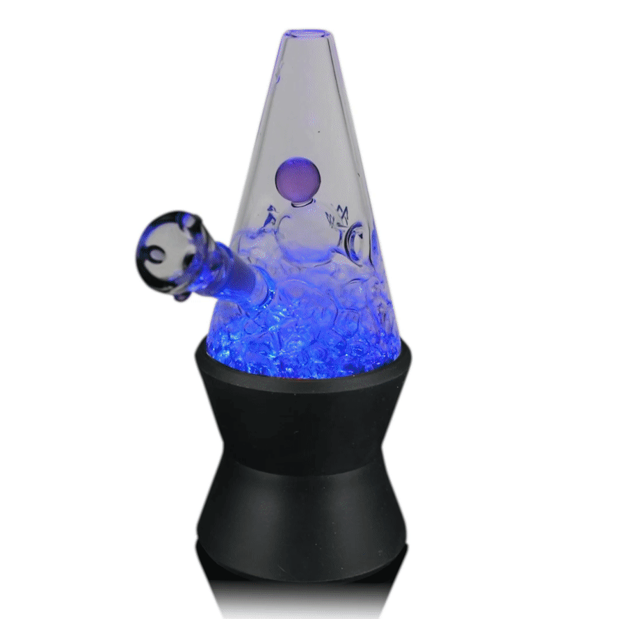 MJ Arsenal Hippie Hitter Pipe with durable borosilicate glass, front view on white background