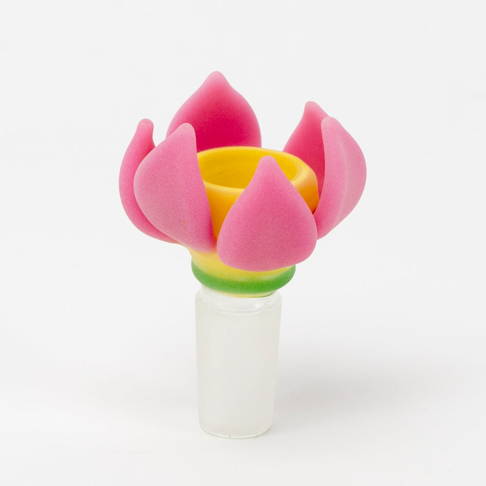 Empire Glassworks Lotus Bowl Piece, 14mm, Borosilicate Glass, Front View on White