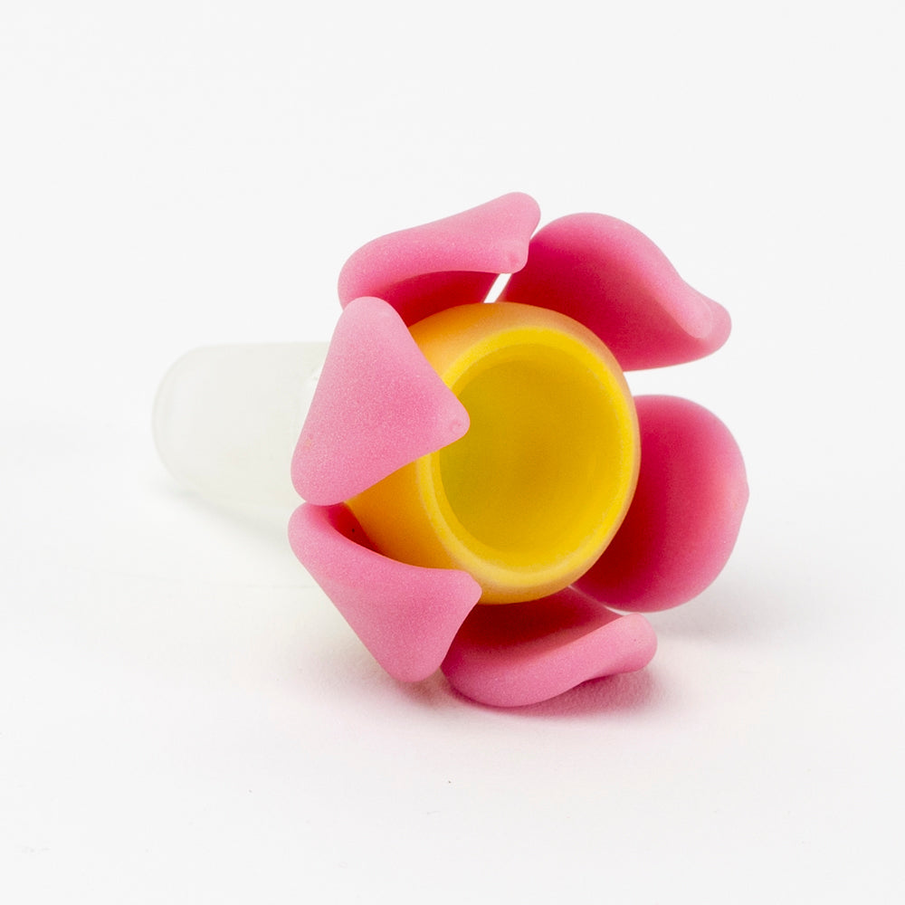 Empire Glassworks Lotus Bowl Piece, 14mm Borosilicate, Colored Glass, Angled View