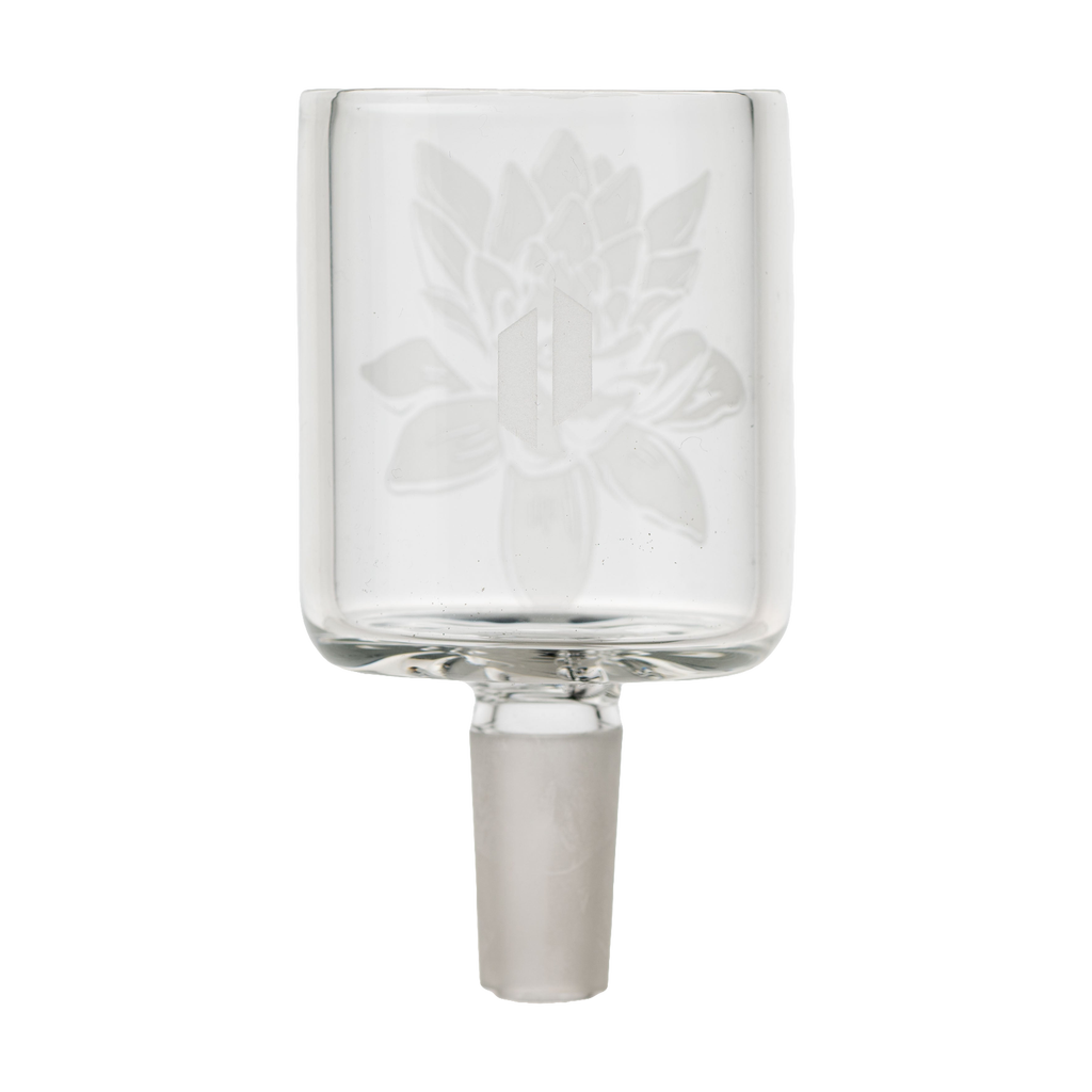 Empire Glassworks Frosty Lotus Puffco Proxy Glass Attachment - Clear with Etched Design