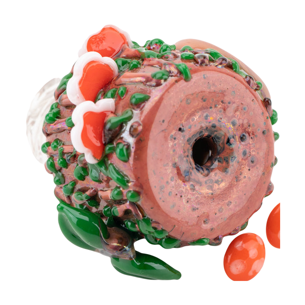 Empire Glassworks Hootie's Forest Spinner Cap, brown/green, borosilicate glass, front view