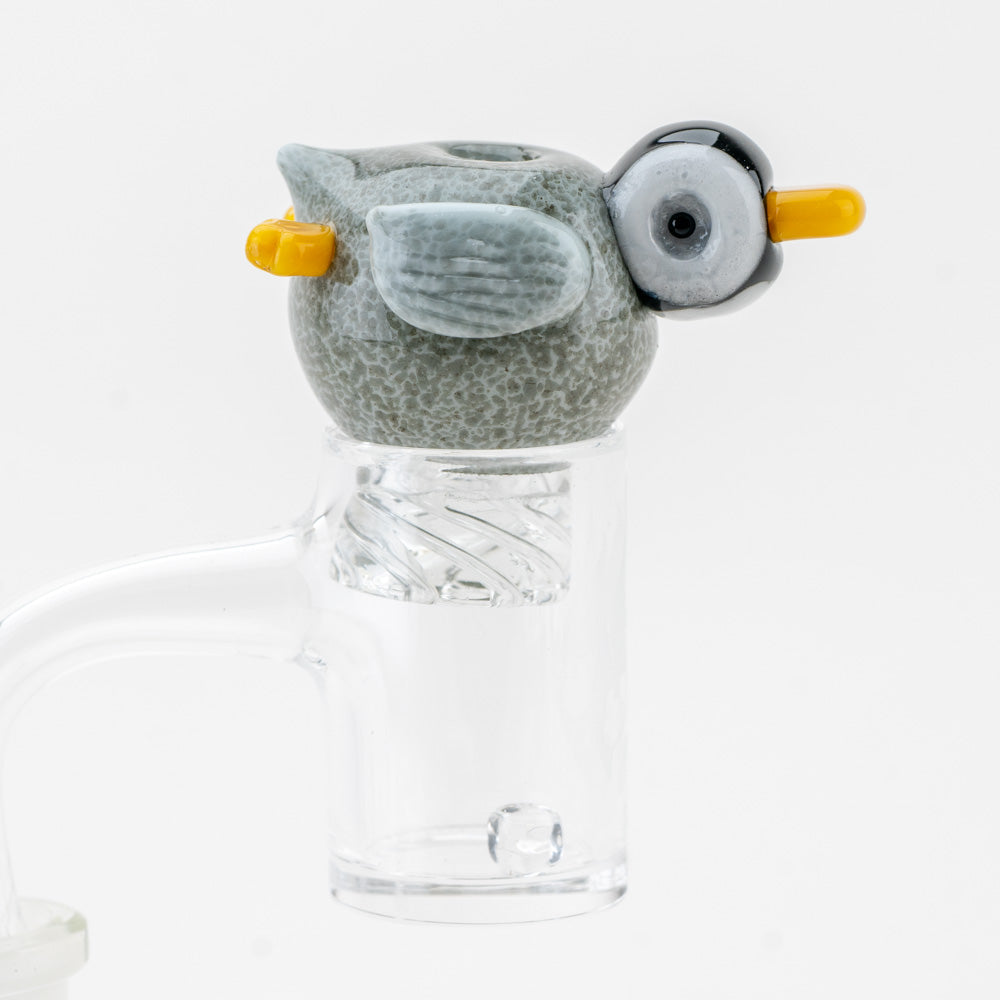 Empire Glassworks Penguin Paulie Spinner Cap, Borosilicate Glass, Front View