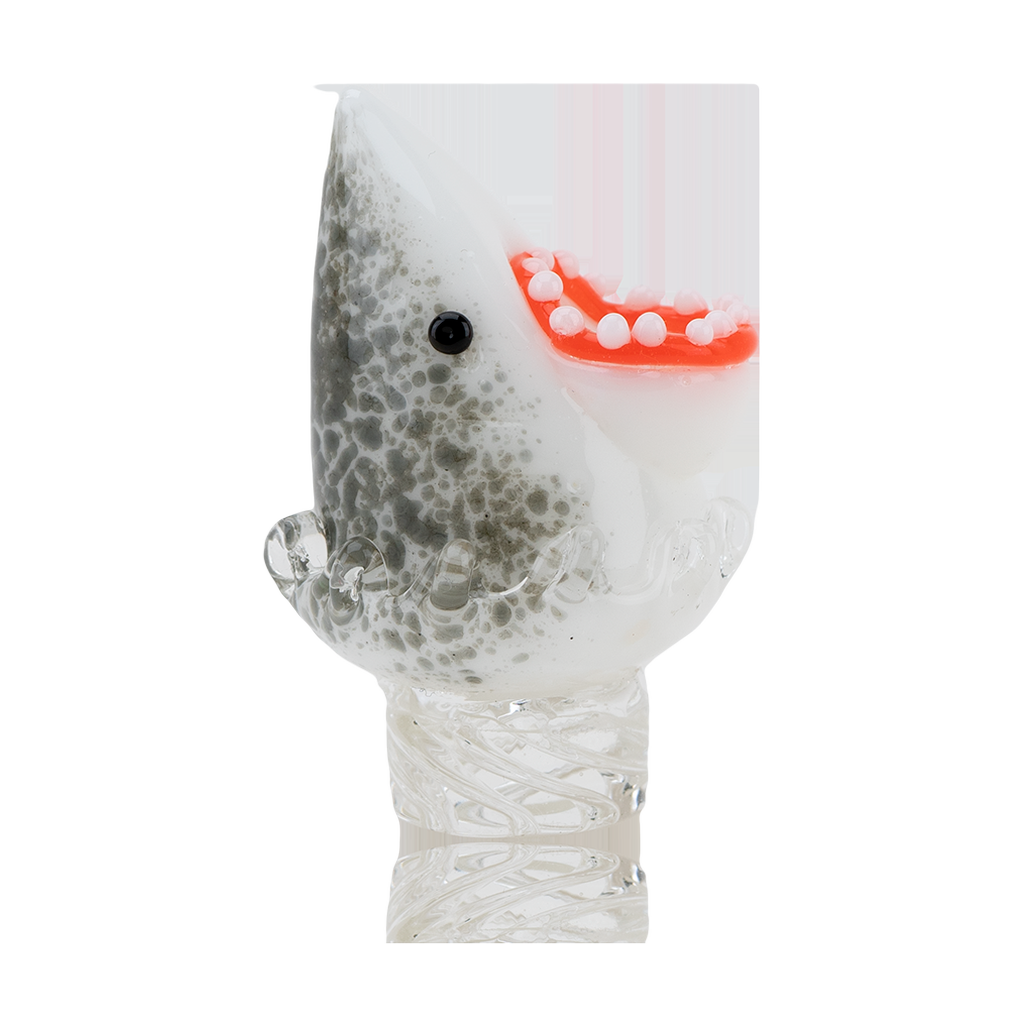 Empire Glassworks Jawsome Spinner Cap in Borosilicate Glass, Shark Design for Dab Rigs