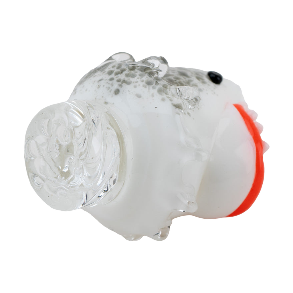 Empire Glassworks Jawsome Spinner Cap in Borosilicate Glass, Shark Design, for Dab Rigs - Top View