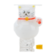 Empire Glassworks Lucky Cat Spinner Cap in white borosilicate glass, front view on seamless background