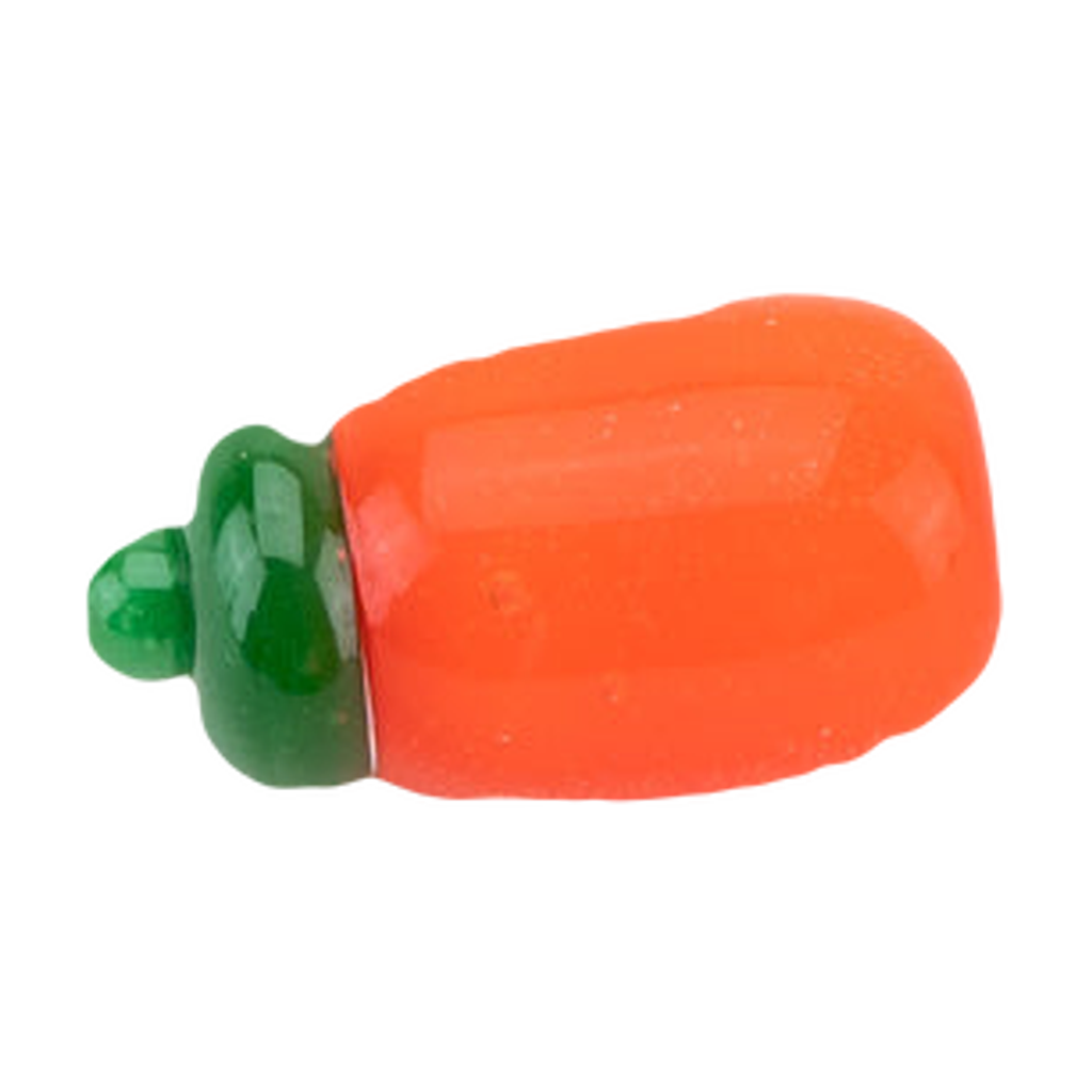 Empire Glassworks Sriracha Spinner Cap in borosilicate glass, front view on white background