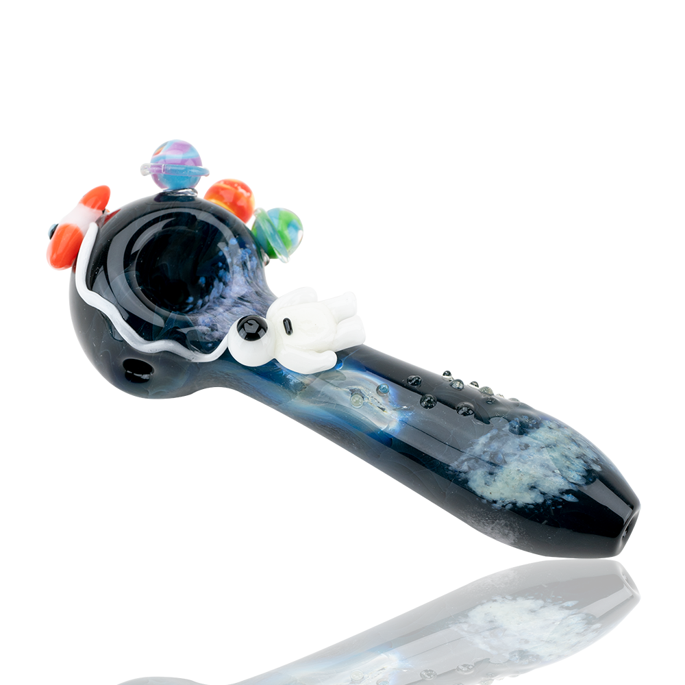Empire Glassworks Galactic Spoon Pipe with Colorful Space Design - Side View