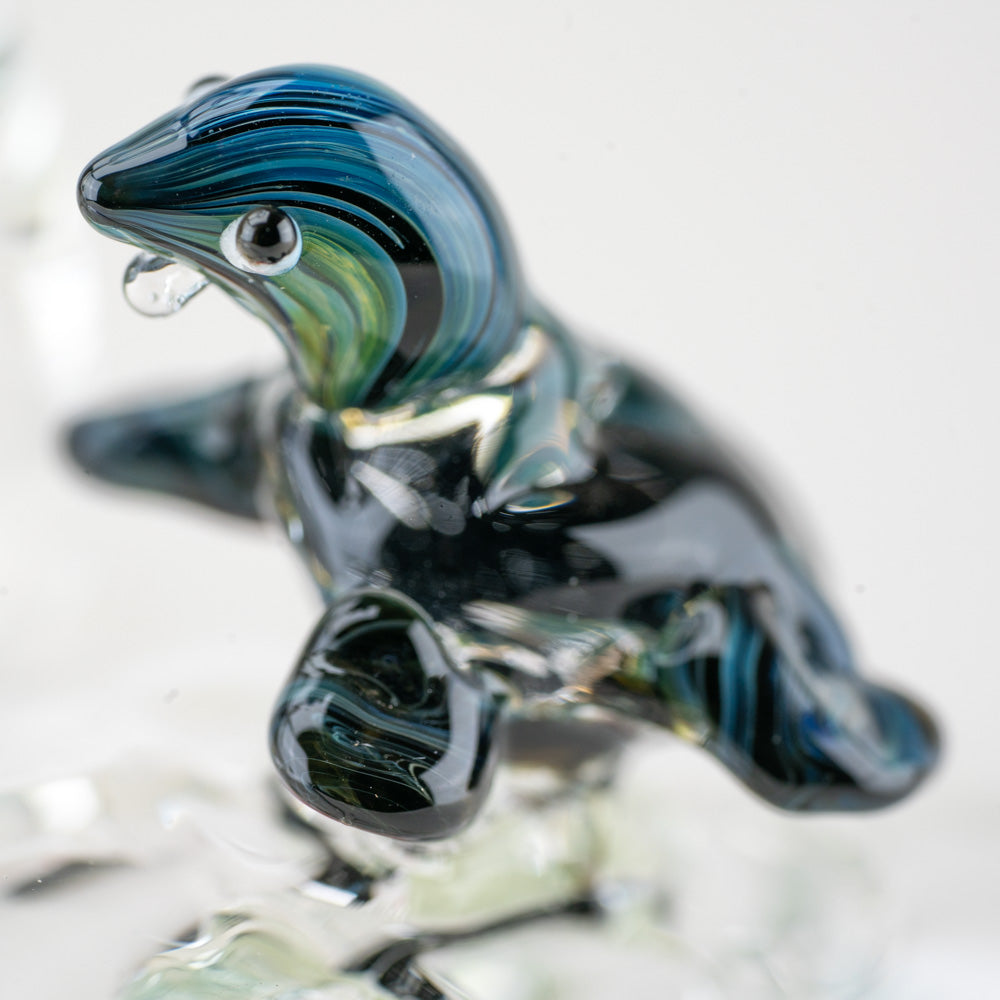 Empire Glassworks Recycler Dab Rig - Under The Sea Dolphin Close-Up