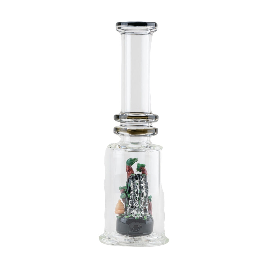 Empire Glassworks "Zen Bonsai" Mini Tube Dab Rig with Intricate Glass Artwork - Front View