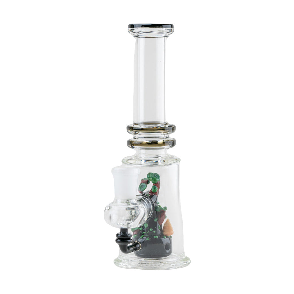 Empire Glassworks "Zen Bonsai" Mini Tube Dab Rig with Detailed Glass Art - Front View