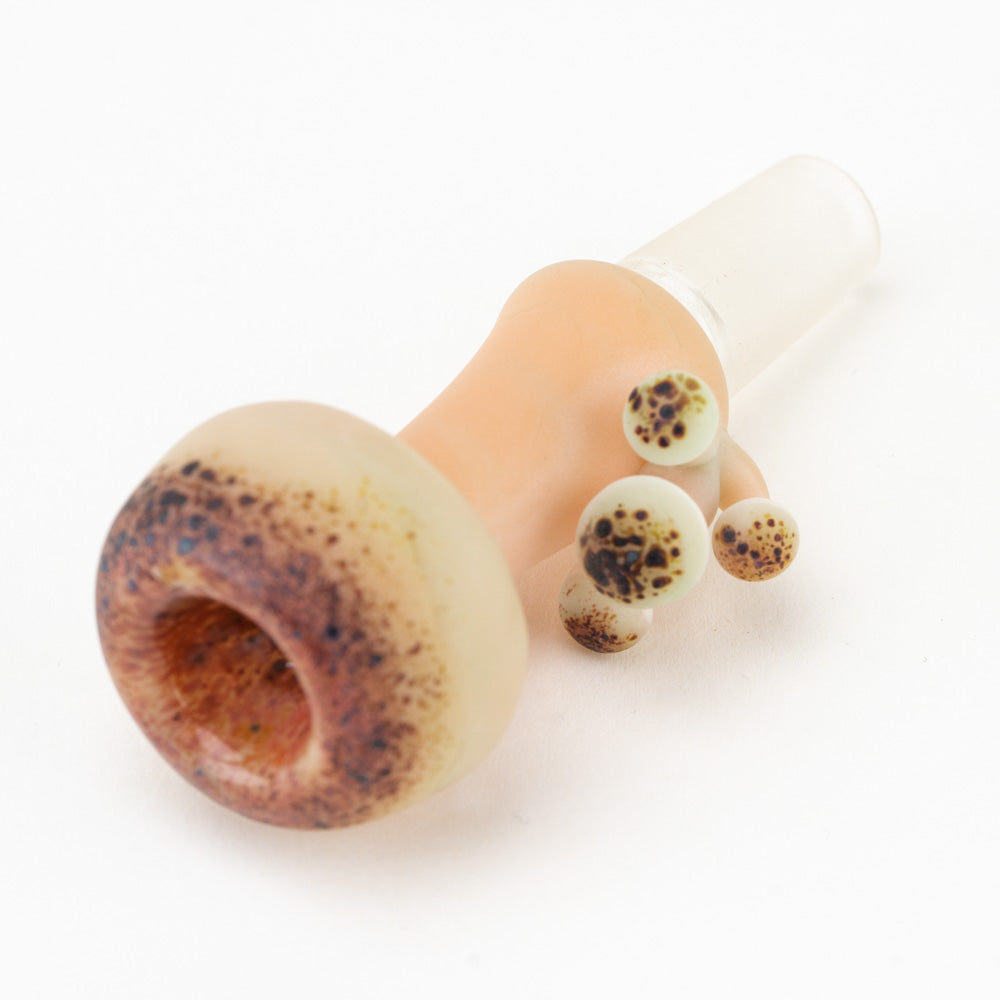 Empire Glassworks Funglow Bowl Piece, 14mm Borosilicate, Angled View on White