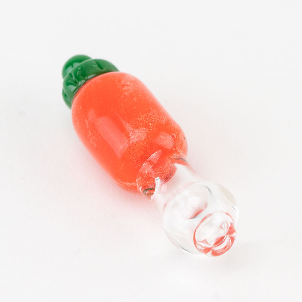 Empire Glassworks Sriracha PuffCo Proxy Glass Ball Cap, 14mm, angled view on white