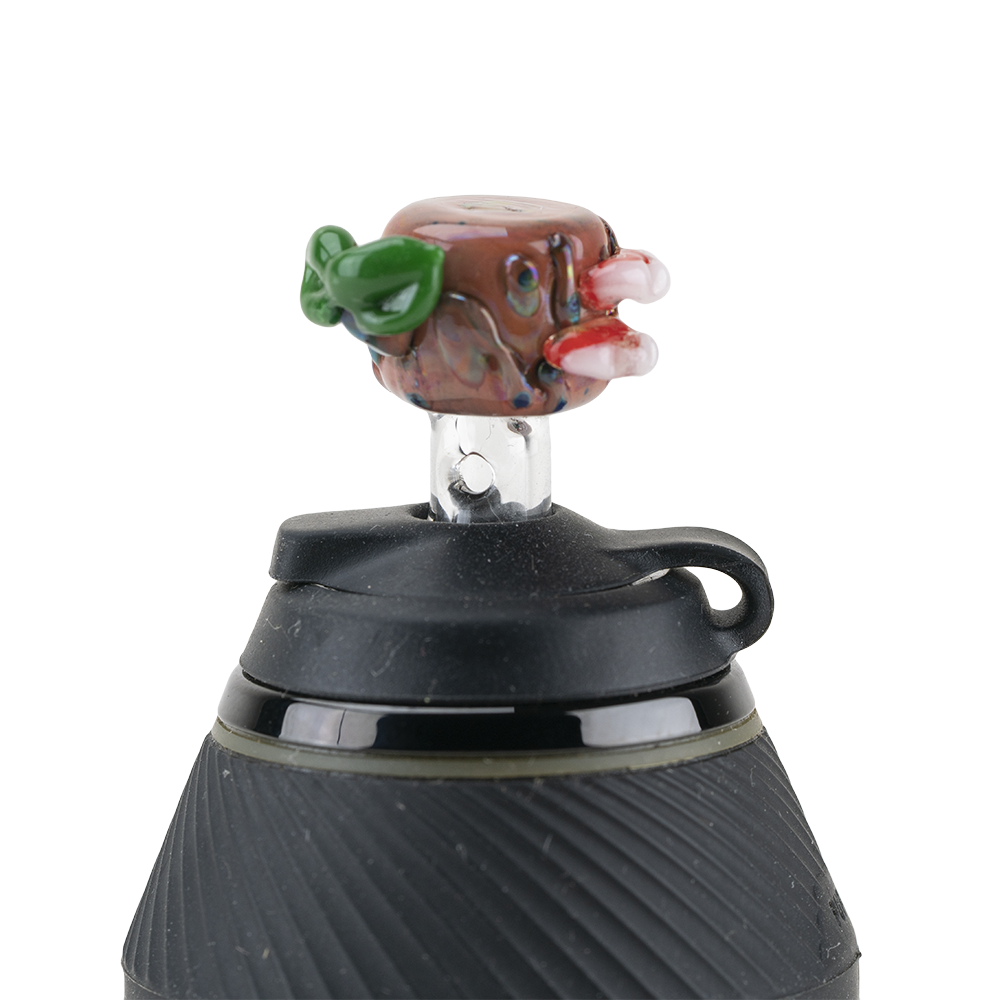 Empire Glassworks Hootie PuffCo Proxy Glass Ball Cap with intricate owl design, front view