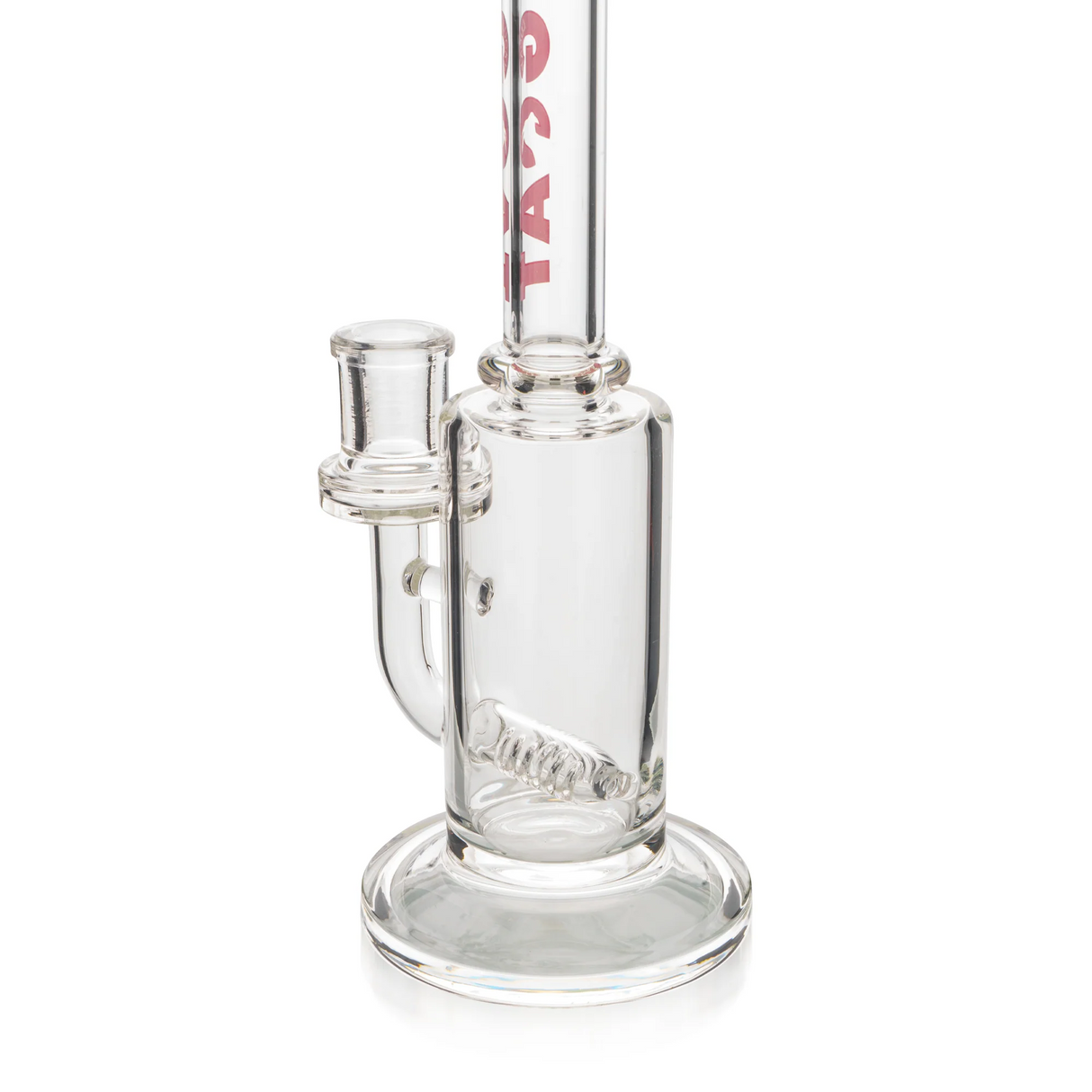 Lucky Goat 8" Andes Inline Clear Dab Rig with 14mm Joint - Front View