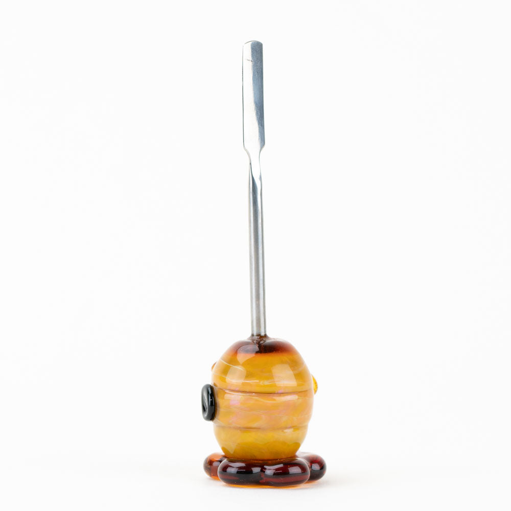 Empire Glassworks Honey Dabber with Borosilicate Glass, Front View on White Background