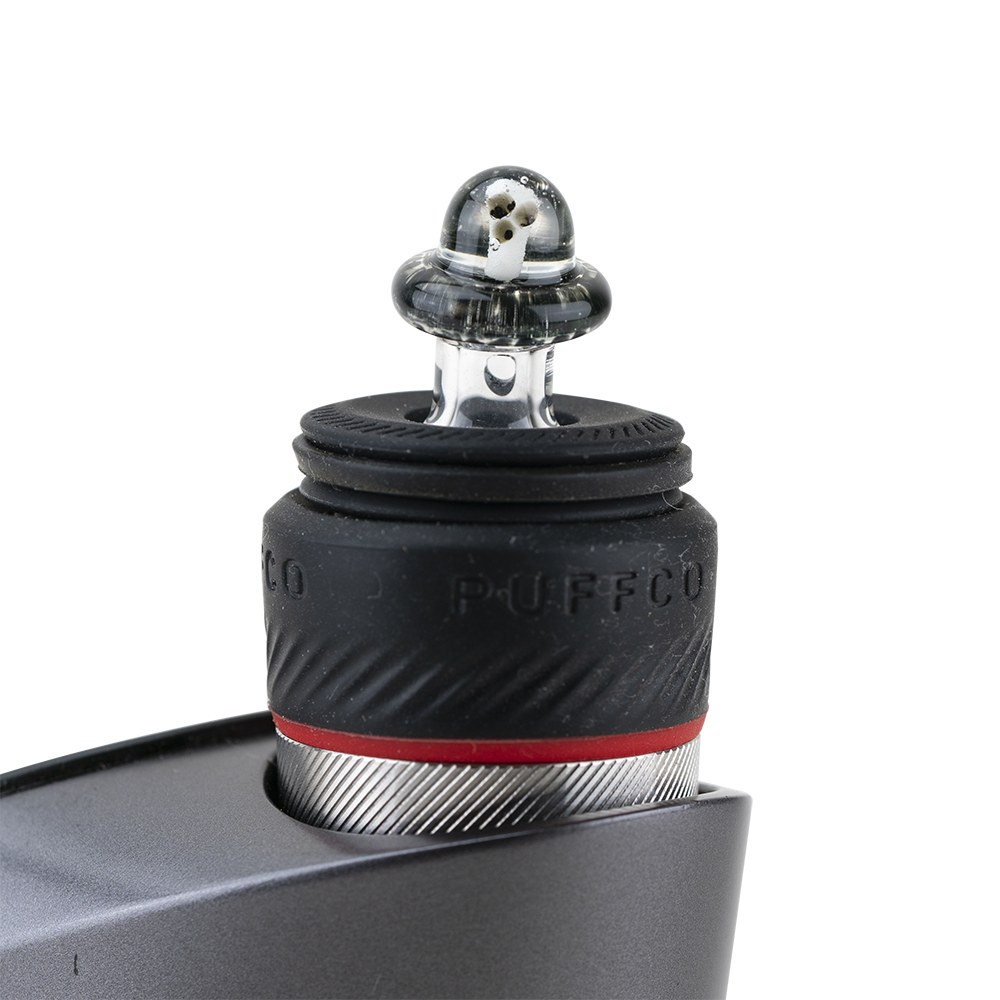 Empire Glassworks Martian PuffCo Peak Pro Glass Ball Cap, Close-up Side View