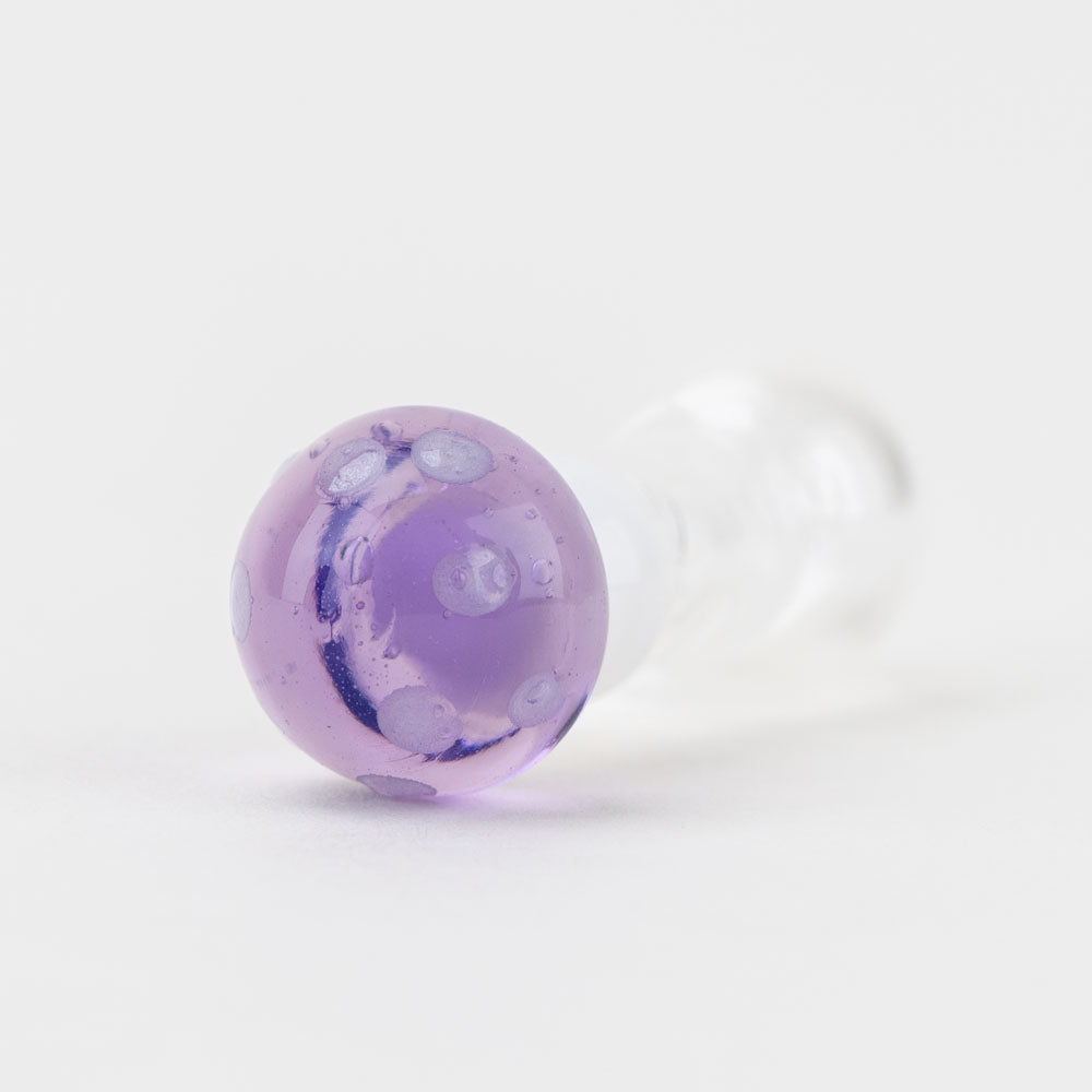 Empire Glassworks Sriusly Shrooms PuffCo Peak Pro Glass Ball Cap, Front View on White