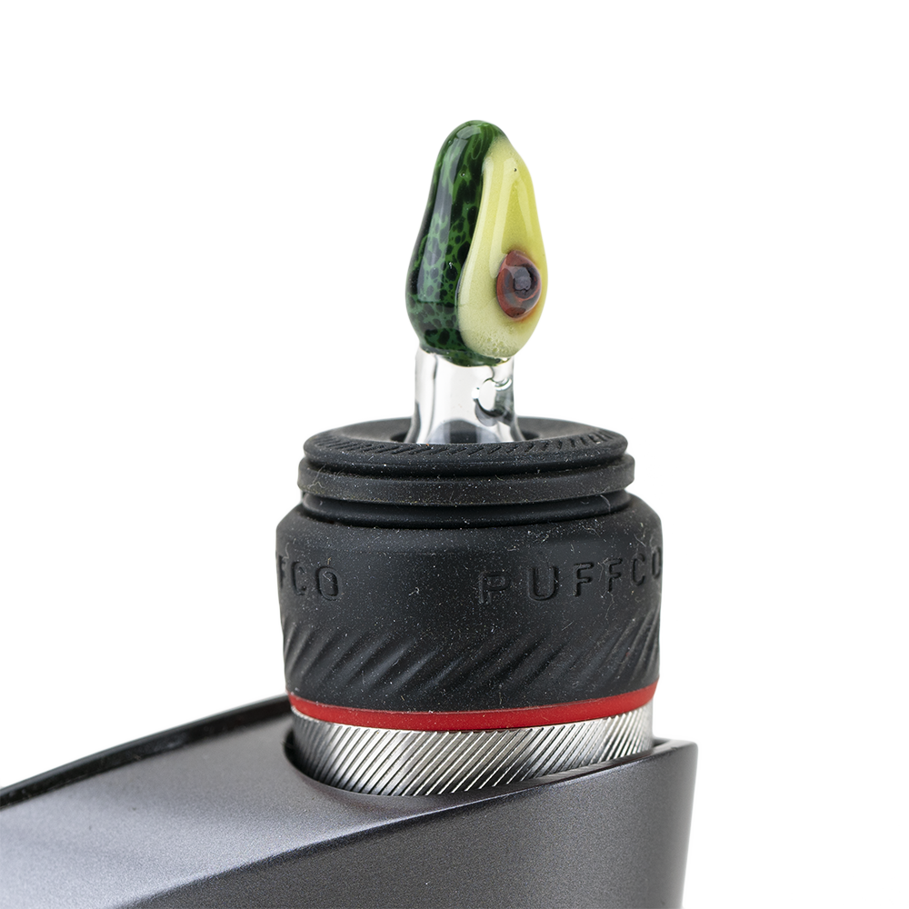 Empire Glassworks Avocadope PuffCo Peak Pro Glass Ball Cap, Borosilicate, Side View