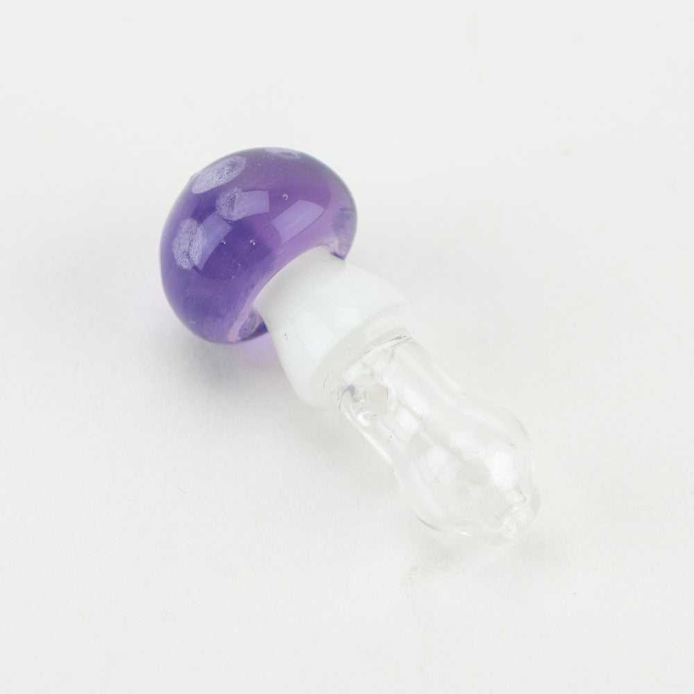 Empire Glassworks Sriusly Shrooms PuffCo Proxy Glass Ball Cap, Borosilicate, Angled View