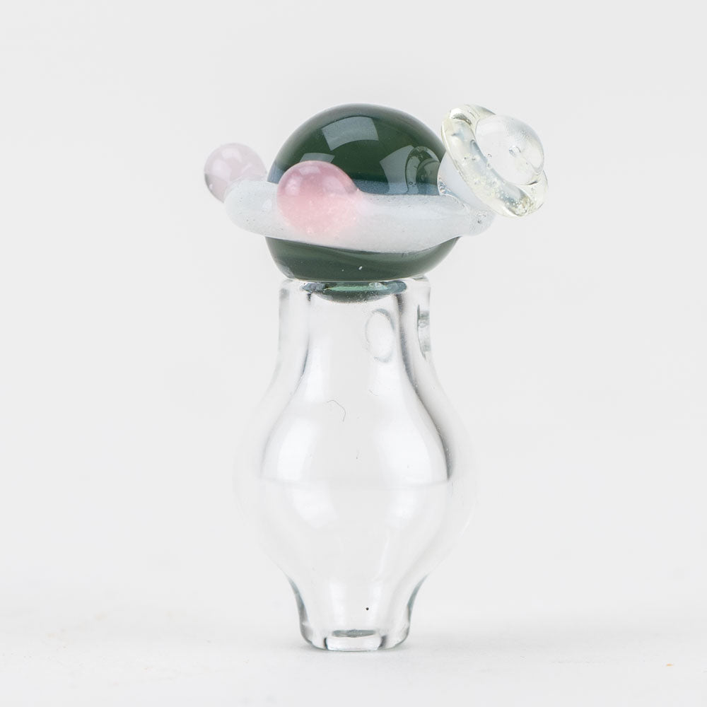 Empire Glassworks Galaxy PuffCo Peak Pro Glass Ball Cap, Front View, Borosilicate