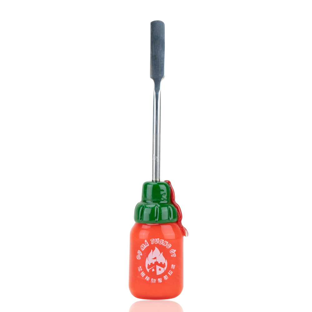 Empire Glassworks Sriracha Dabber, Colored Borosilicate Glass, Front View
