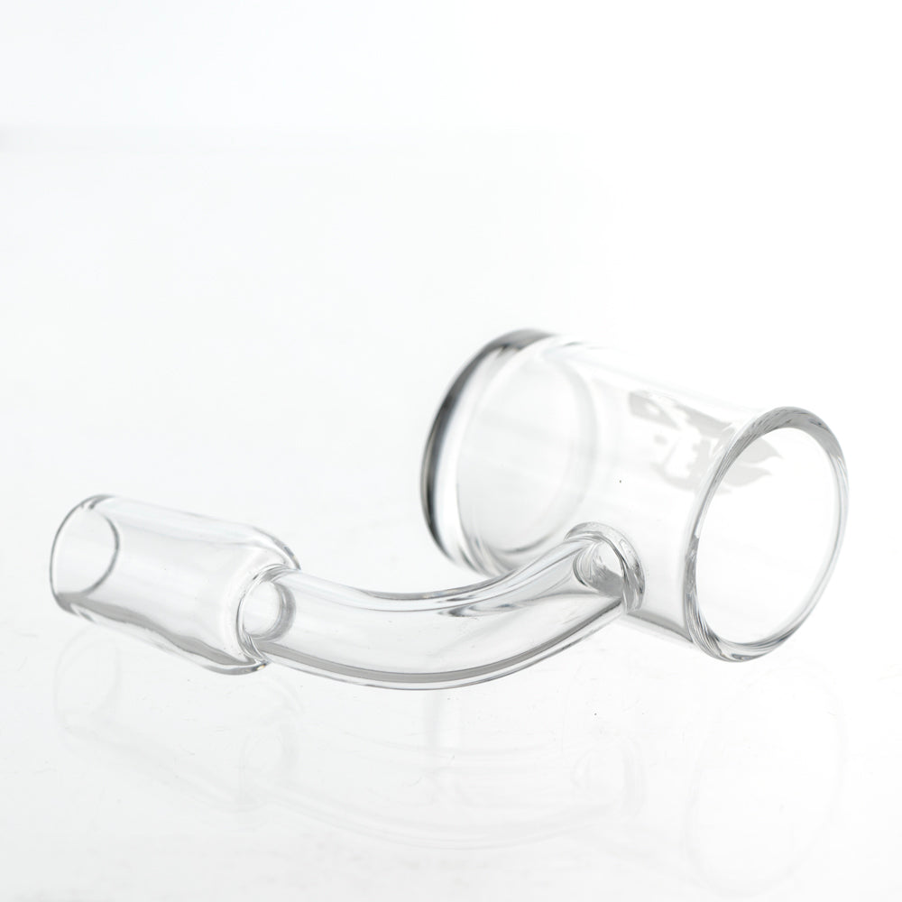 Empire Glassworks 14mm Quartz Banger for Dab Rigs - Clear, Angled Side View