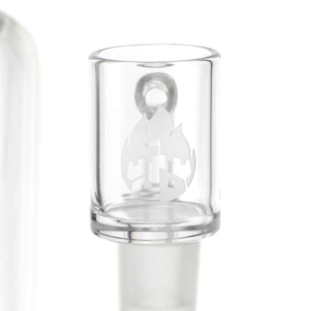 Empire Glassworks 14mm Quartz Banger with Etched Logo - Close-Up on White Background