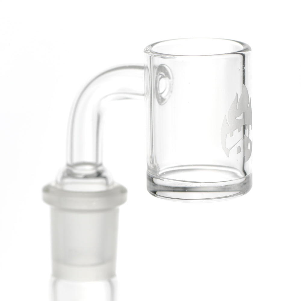 Empire Glassworks 14mm Quartz Banger - Clear Side View on White Background