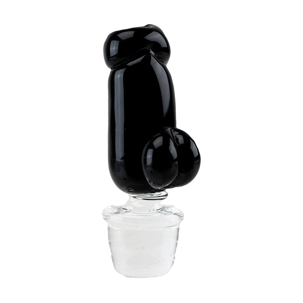 Empire Glassworks Black Phallus Puffco Peak Pro Carb Cap, Borosilicate, Front View