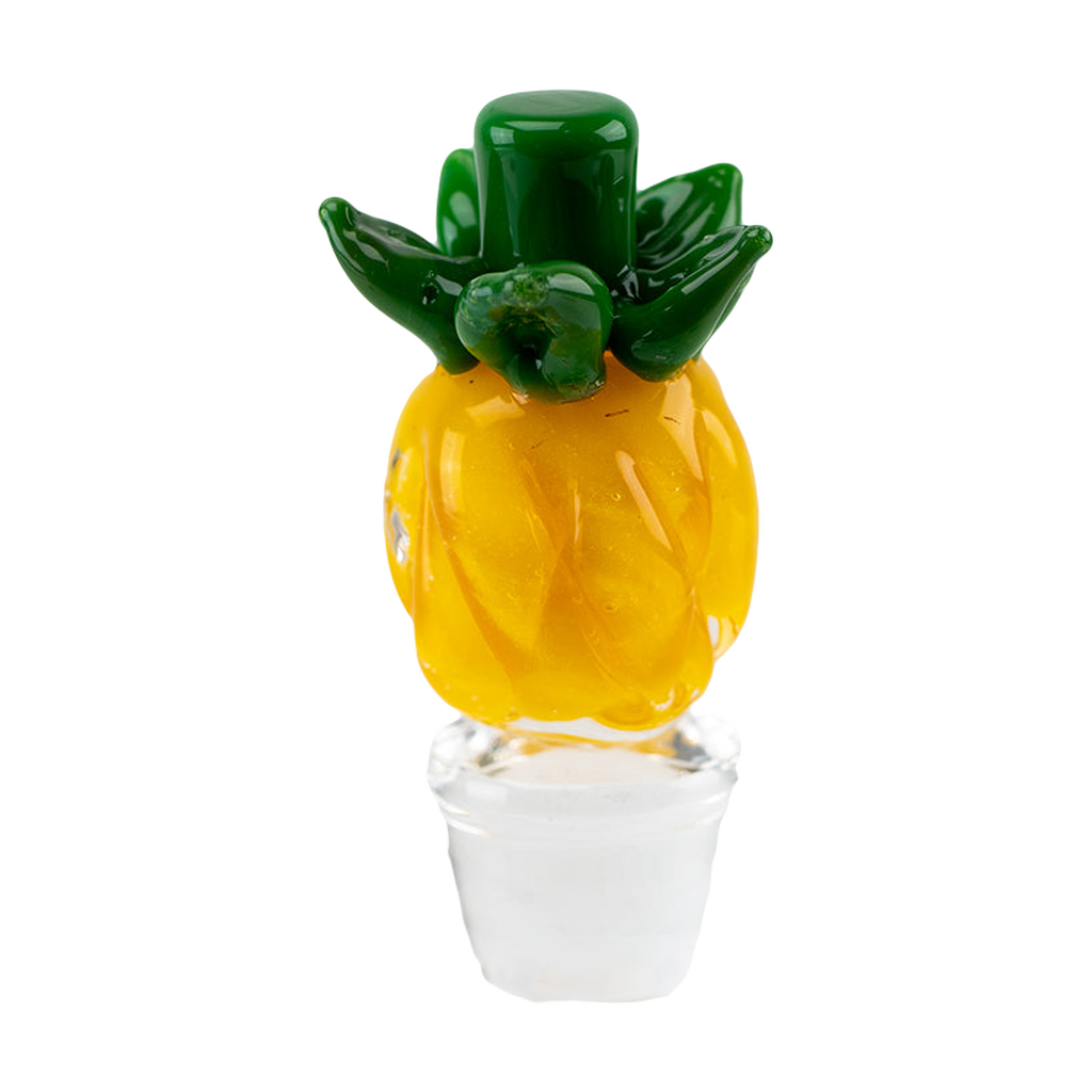 Empire Glassworks Pineapple Puffco Peak Pro Carb Cap, Borosilicate Glass, Front View