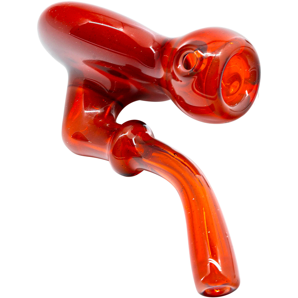 Fire Red Wave Reversal Sherlock Glass Pipe by Chris Lezak