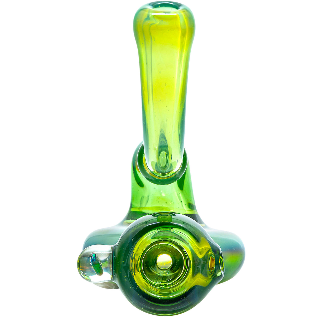 Kryptonite Green Wave Reversal Sherlock Glass Pipe by Chris Lezak