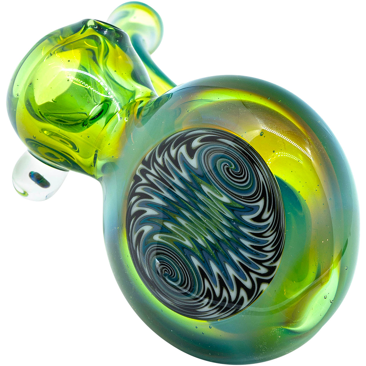 Kryptonite Green Wave Reversal Sherlock Glass Pipe by Chris Lezak
