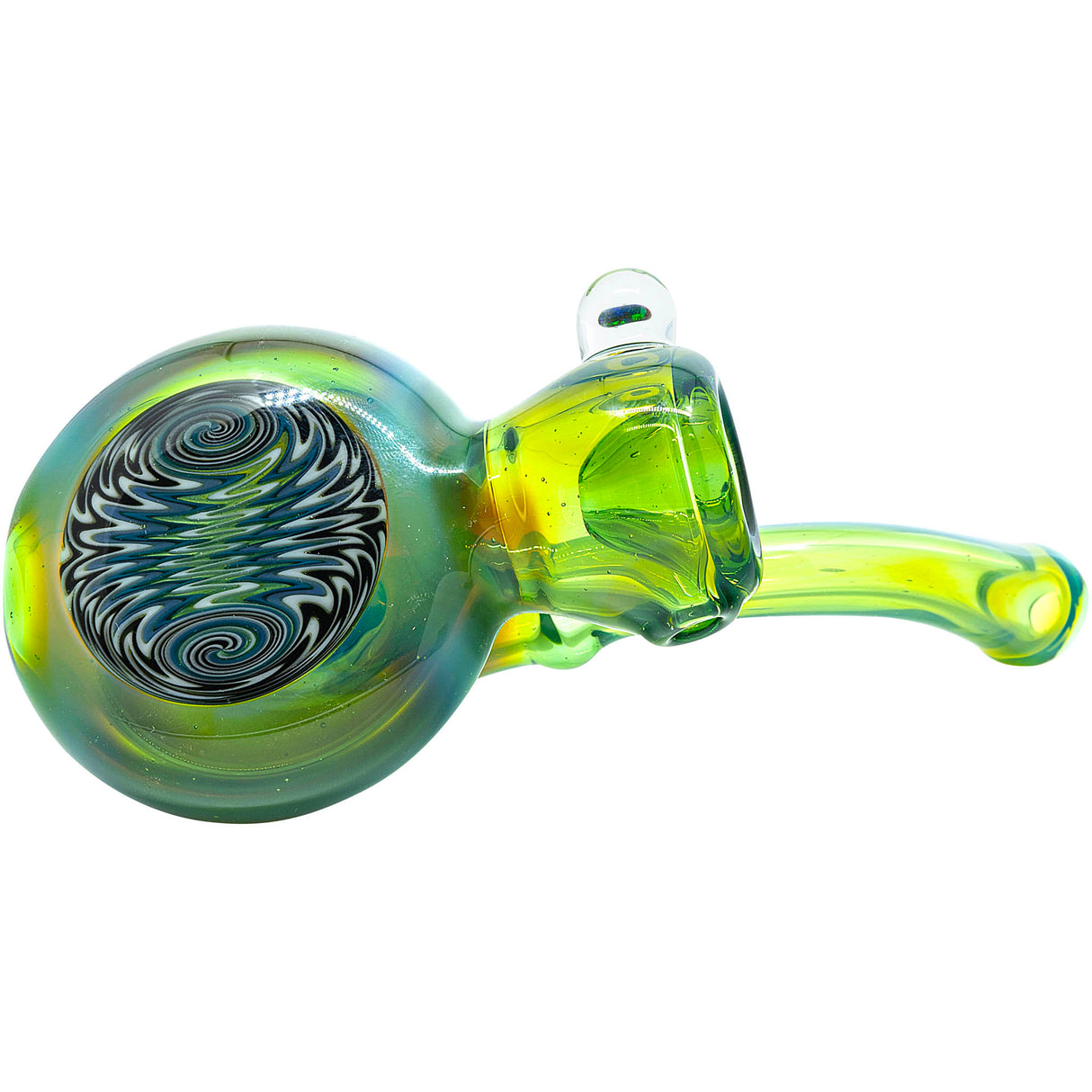 Kryptonite Green Wave Reversal Sherlock Glass Pipe by Chris Lezak