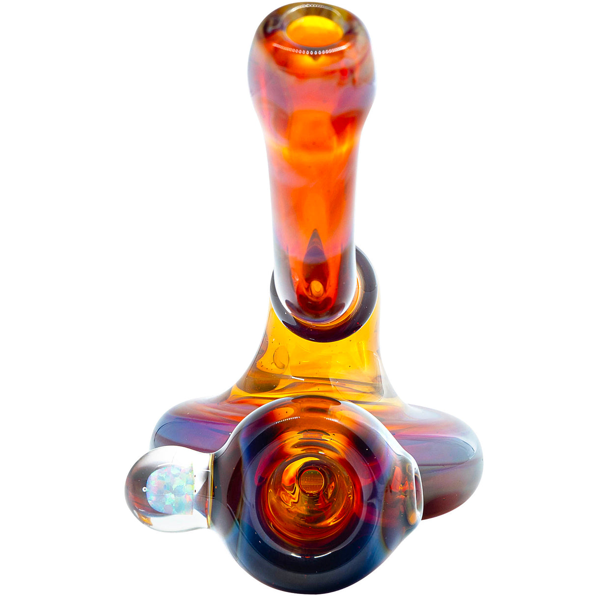 Purple Reversal Sherlock Glass Pipe by Chris Lezak