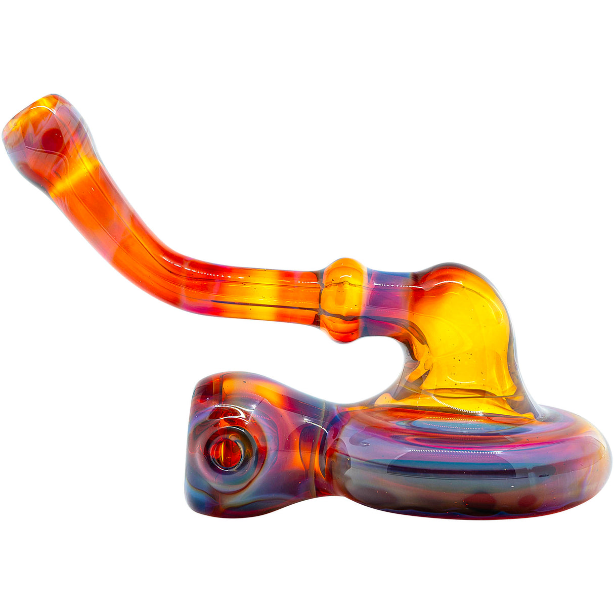 Purple Reversal Sherlock Glass Pipe by Chris Lezak