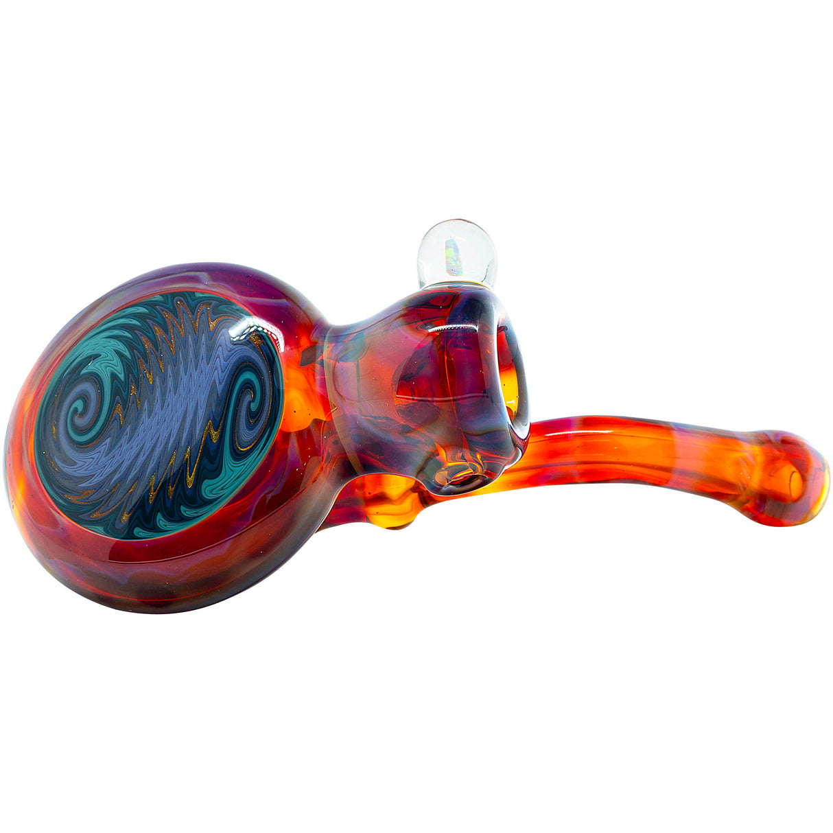 Purple Reversal Sherlock Glass Pipe by Chris Lezak