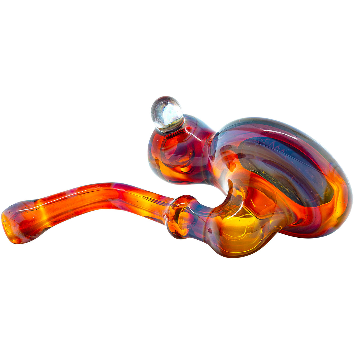 Purple Reversal Sherlock Glass Pipe by Chris Lezak