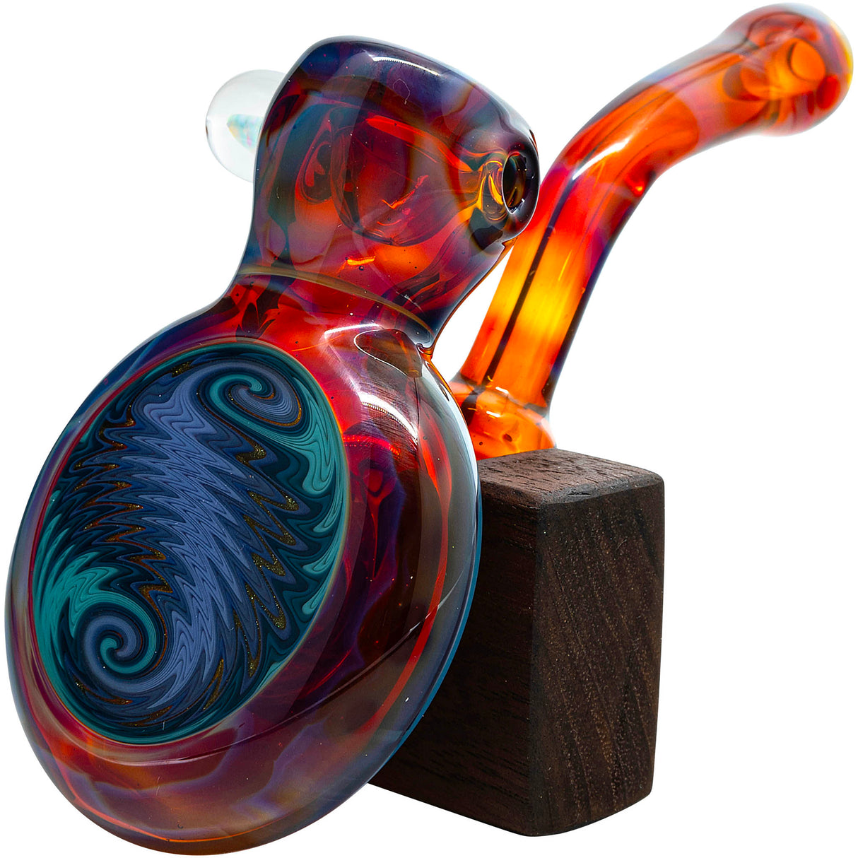 Purple Reversal Sherlock Glass Pipe by Chris Lezak