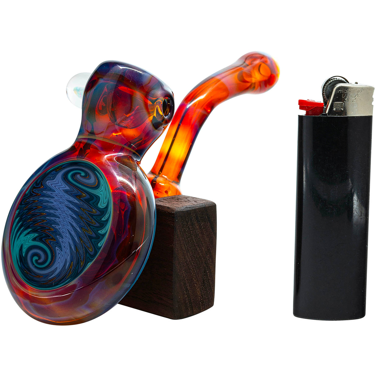 Purple Reversal Sherlock Glass Pipe by Chris Lezak