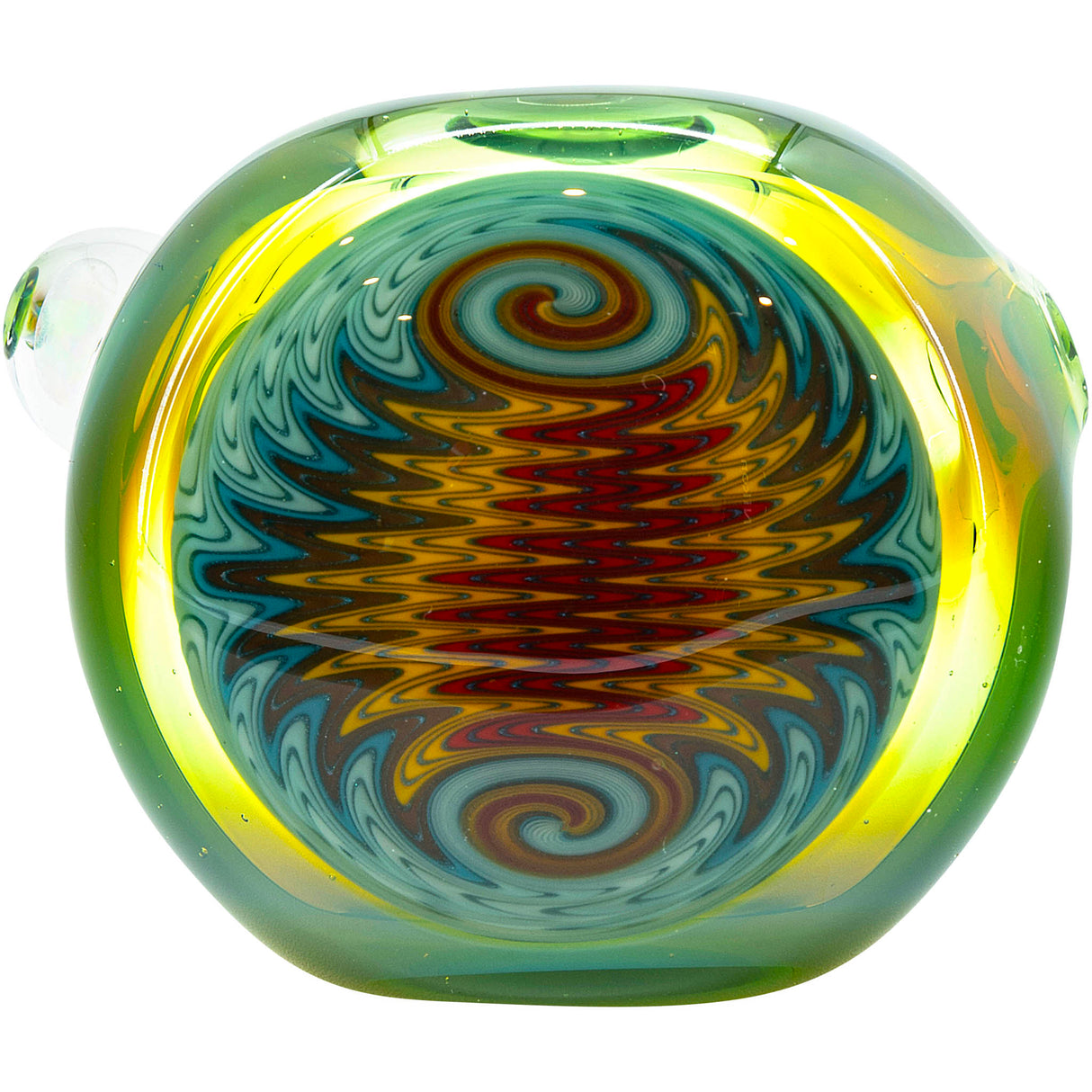 Kryptonite Green Reversal Glass Spoon Pipe by Chris Lezak