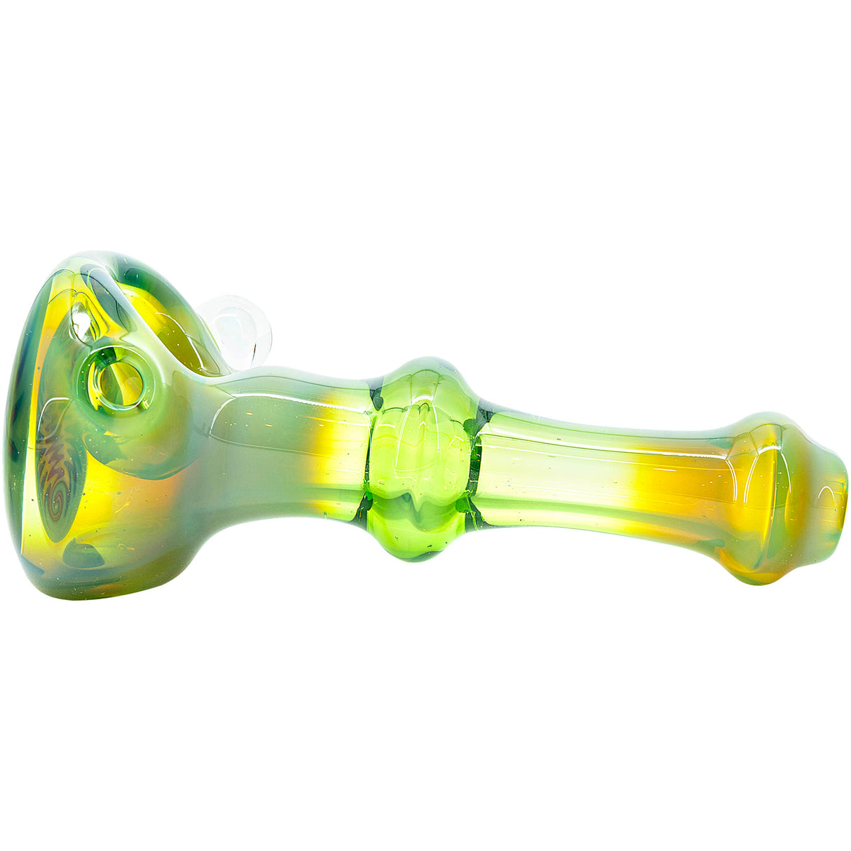 Kryptonite Green Reversal Glass Spoon Pipe by Chris Lezak