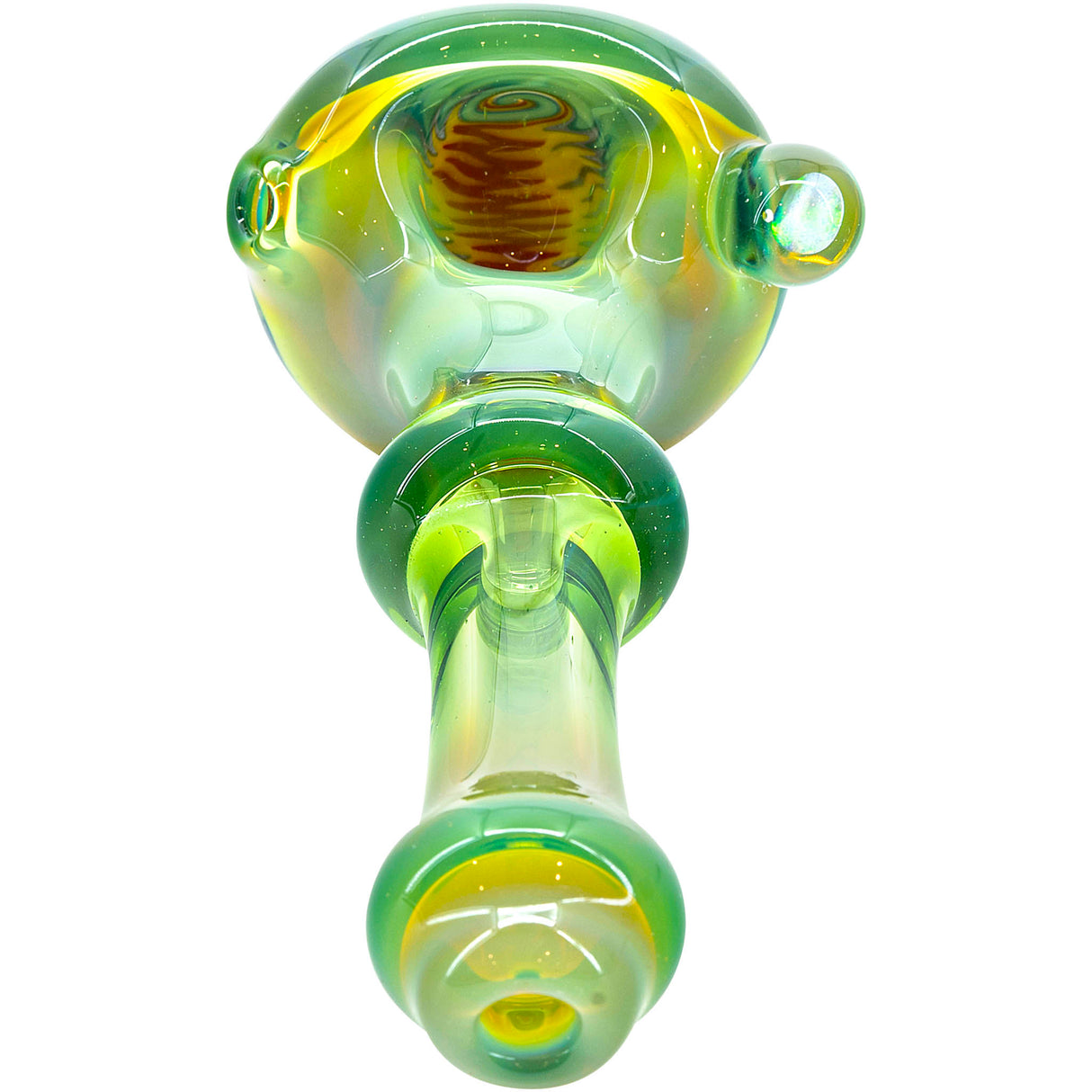 Kryptonite Green Reversal Glass Spoon Pipe by Chris Lezak