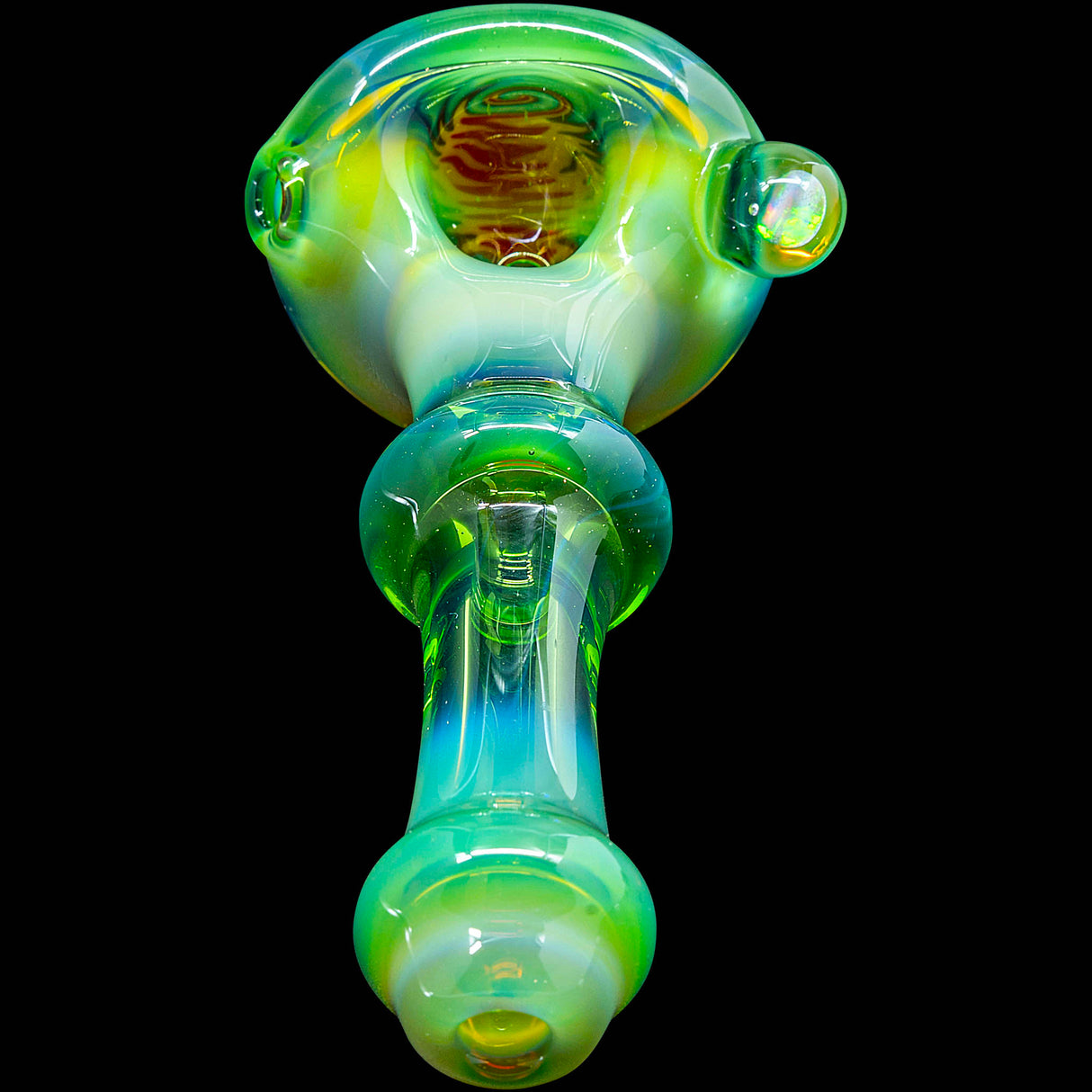 Kryptonite Green Reversal Glass Spoon Pipe by Chris Lezak