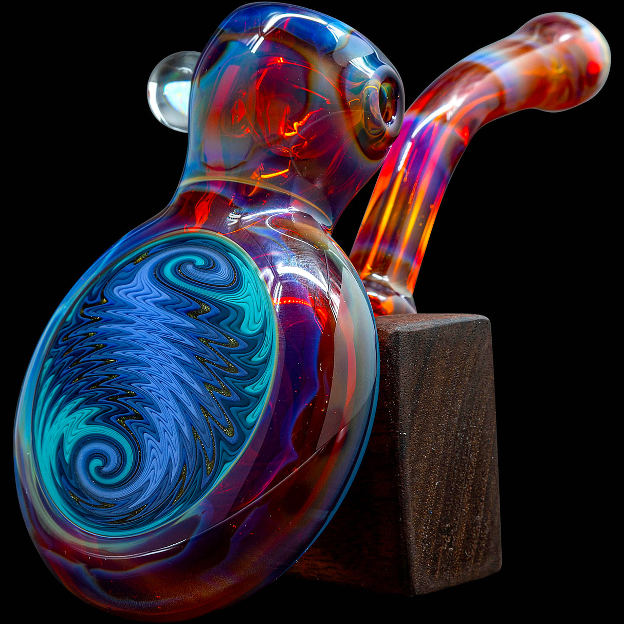 Purple Reversal Sherlock Glass Pipe by Chris Lezak