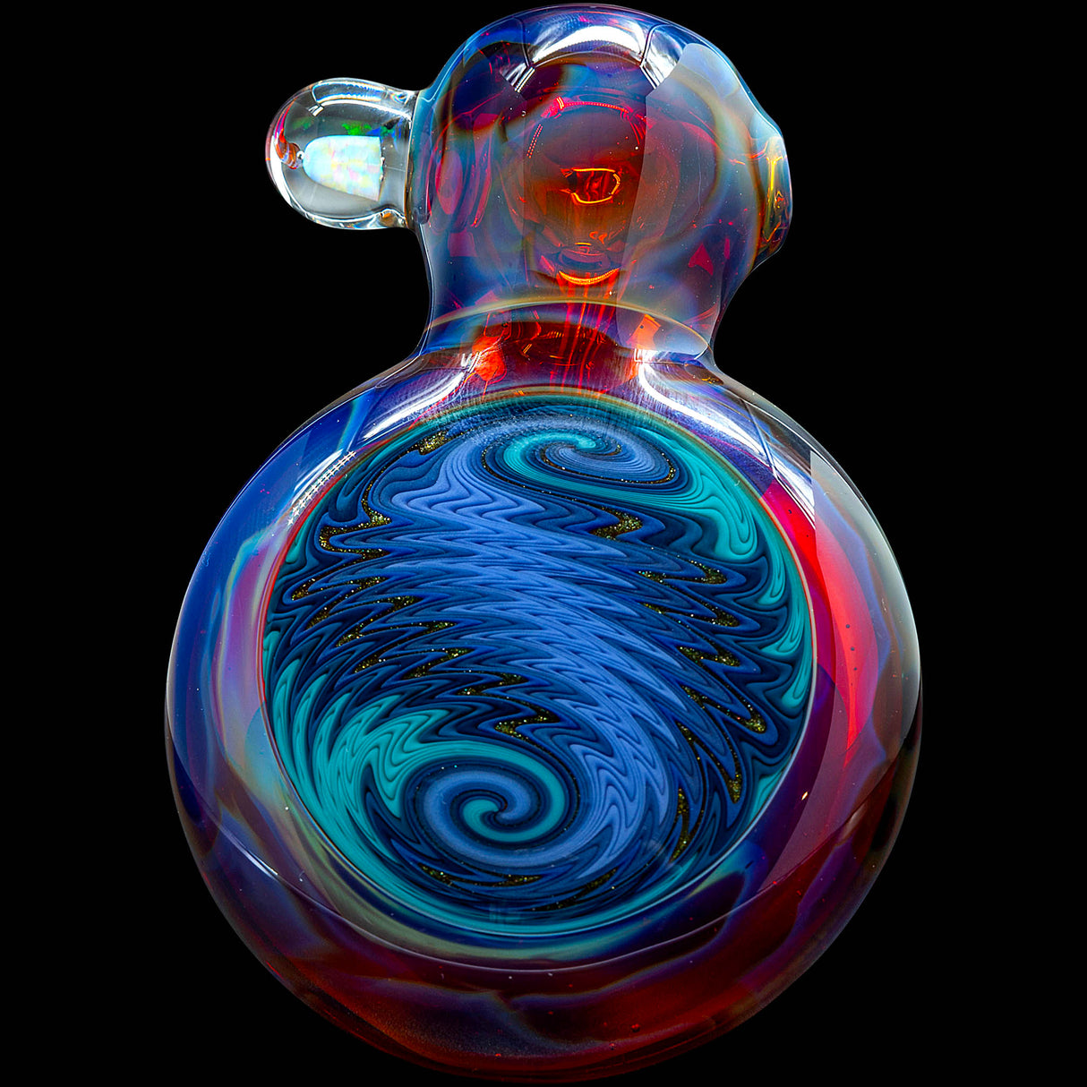 Purple Reversal Sherlock Glass Pipe by Chris Lezak