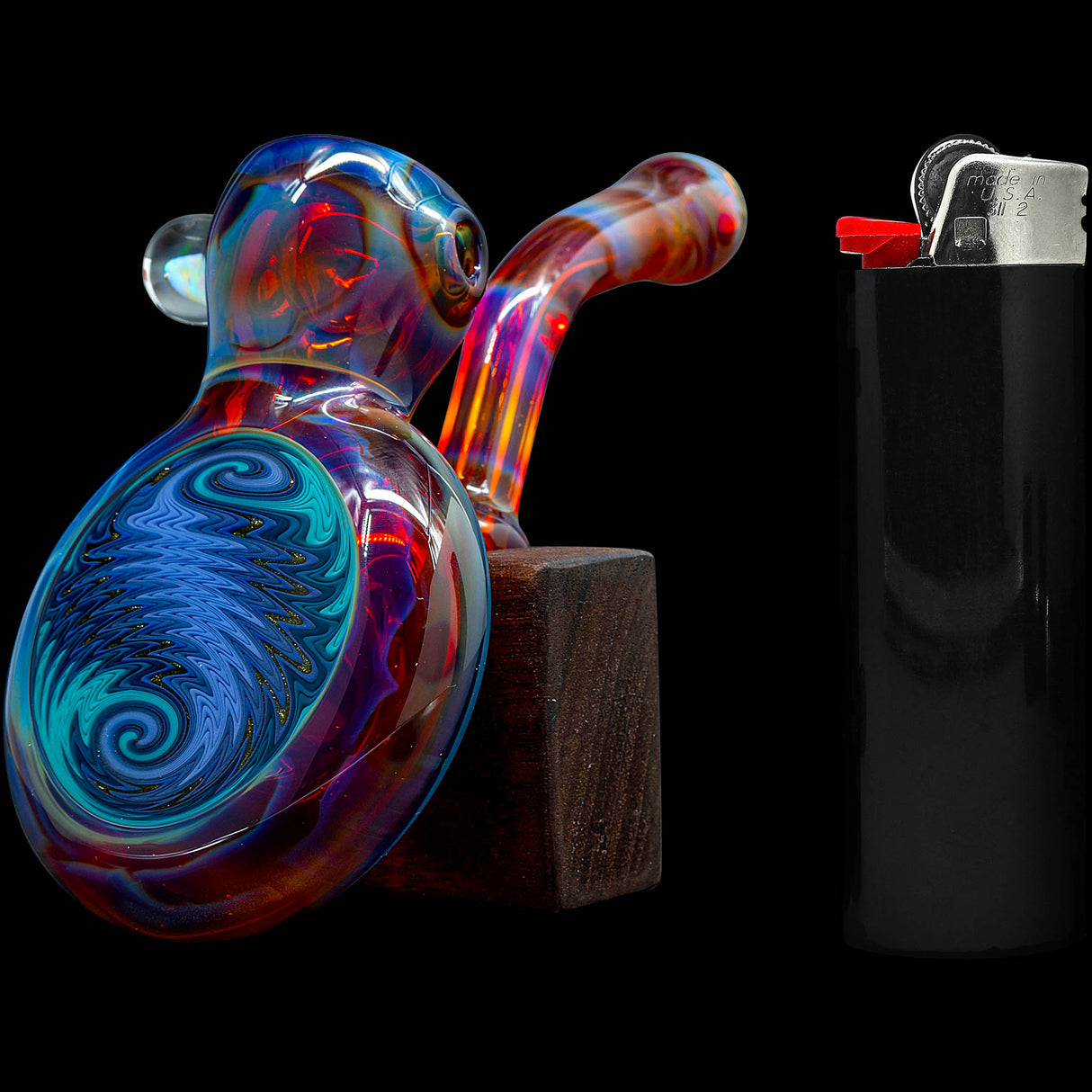 Purple Reversal Sherlock Glass Pipe by Chris Lezak