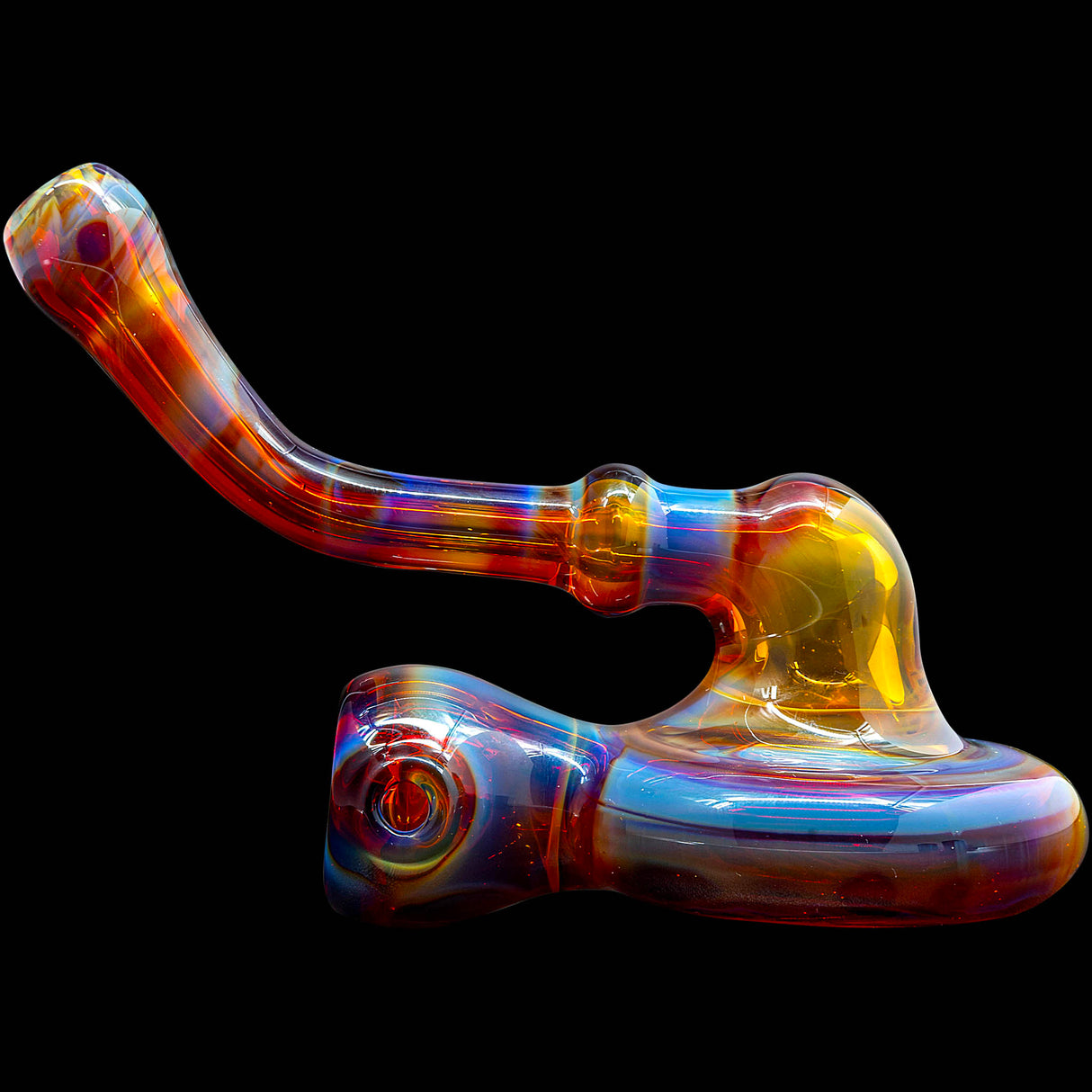 Purple Reversal Sherlock Glass Pipe by Chris Lezak